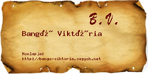 Bangó Viktória névjegykártya